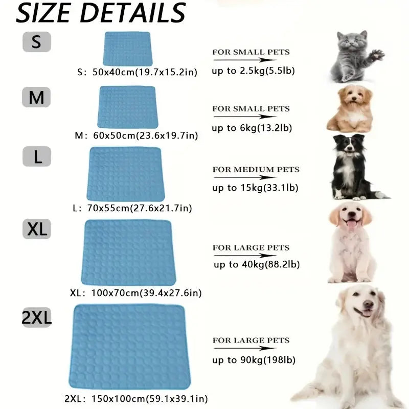 Dog Cooling Mat Summer Pet Cold Bed Extra Large For Small Big Dogs Pet Accessories Cat Durable Blanket Sofa Cat Ice Pad Blanket Aeivalo