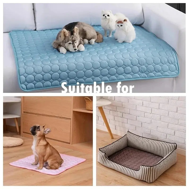 Dog Cooling Mat Summer Pet Cold Bed Extra Large For Small Big Dogs Pet Accessories Cat Durable Blanket Sofa Cat Ice Pad Blanket Aeivalo