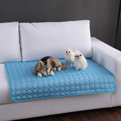 Dog Cooling Mat Summer Pet Cold Bed Extra Large For Small Big Dogs Pet Accessories Cat Durable Blanket Sofa Cat Ice Pad Blanket Aeivalo