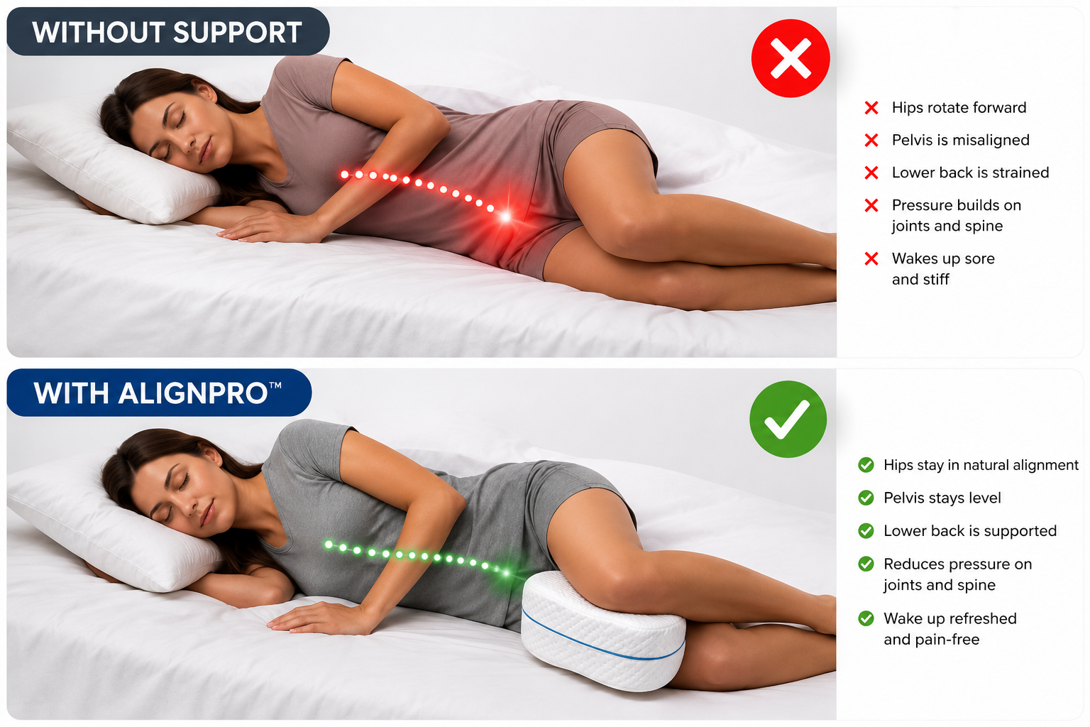 AlignPro™ Knee Relief Pillow