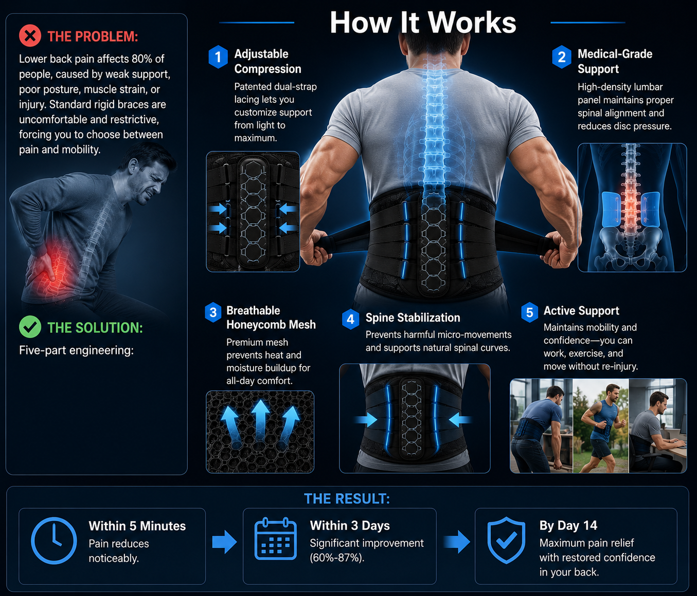SpineLock™ Pro Lumbar Back Brace