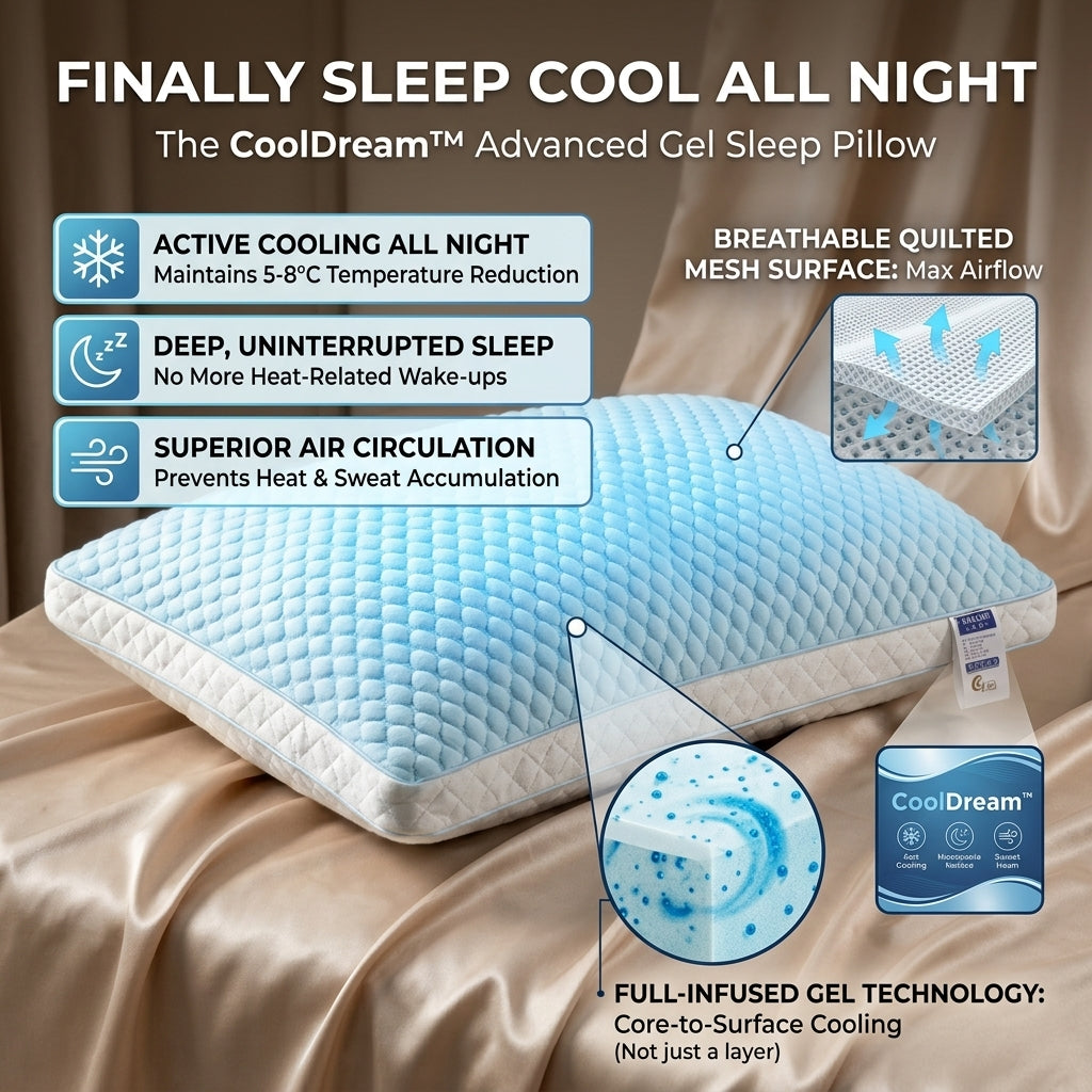 CoolDream™
Cooling Gel Sleep Pillow