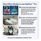 HipFlow™ Pro Memory Foam Office Chair Cushion