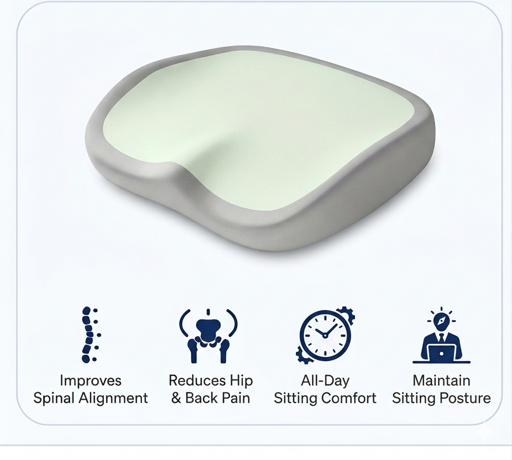 HipFlow™ Pro Memory Foam Office Chair Cushion