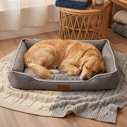 Four Season Square Dog Bed for Large Dog Mattress Bite-resistant Cat Bed Soft Thickened Dog Bed Waterproof Sofa Pet House Aeivalo