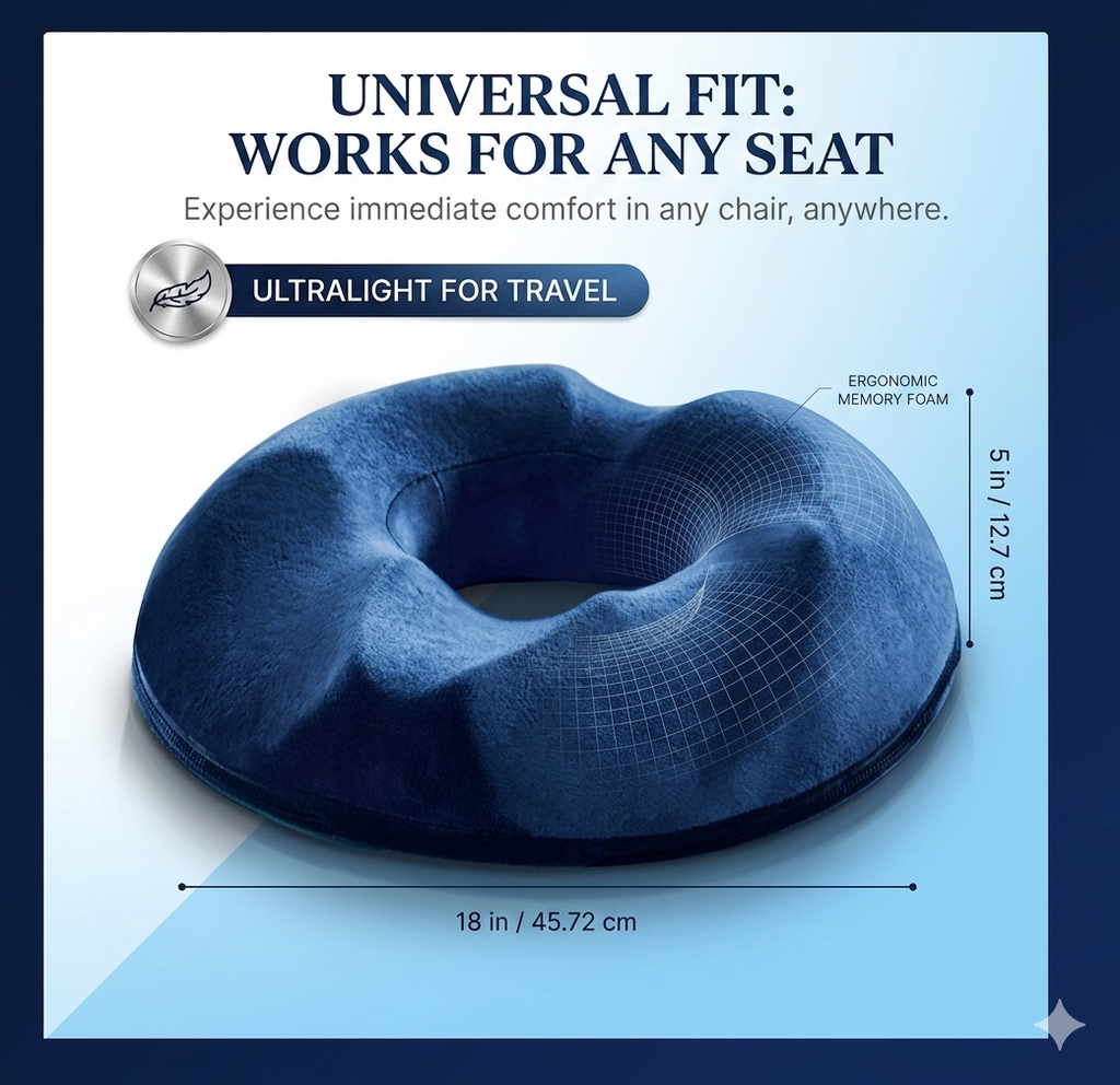 ComfortZone™ Orthopedic Donut Seat Cushion