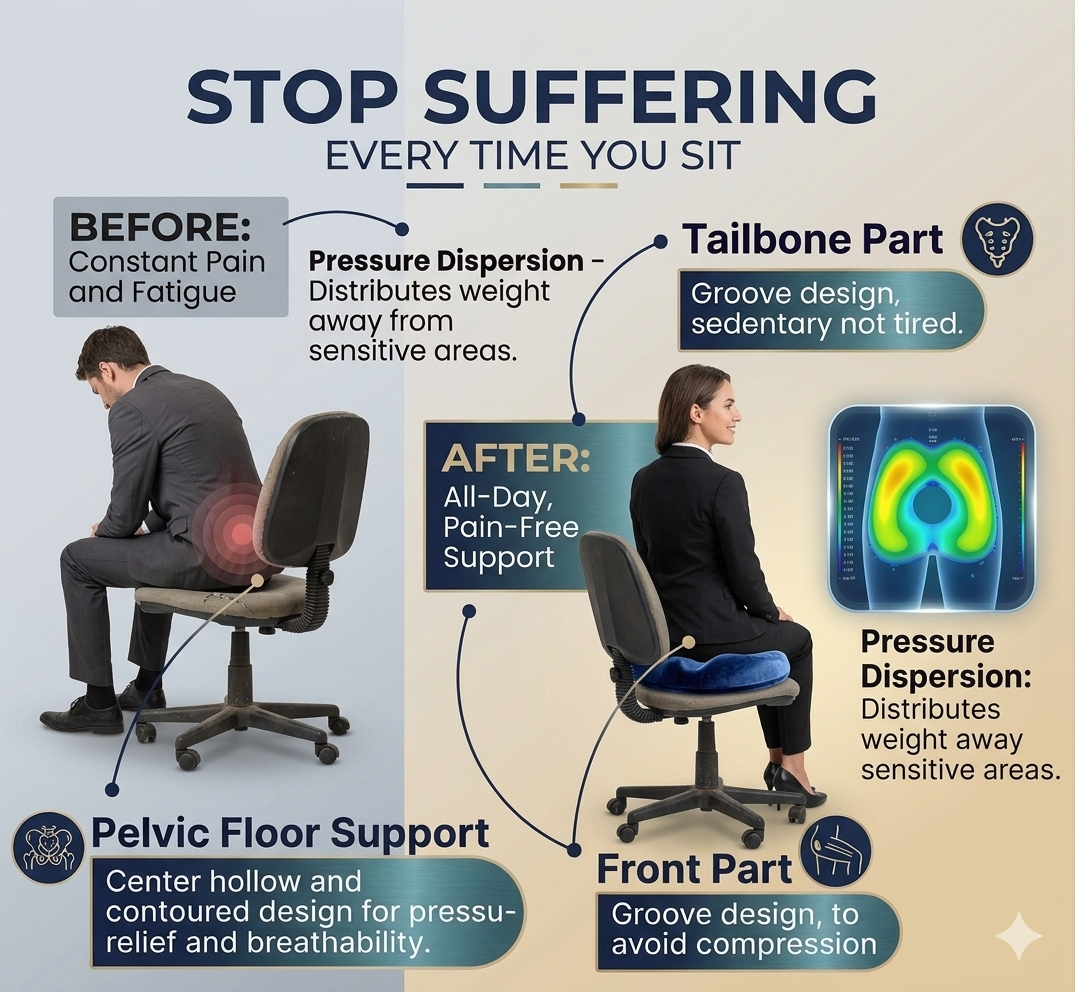 ComfortZone™ Orthopedic Donut Seat Cushion