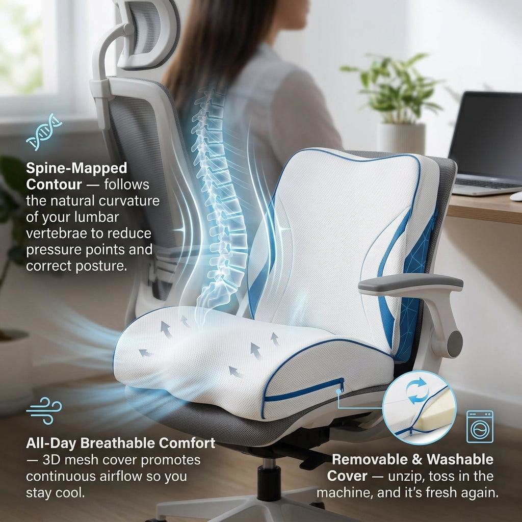 LumbaRest™ OrthopedicLumbar Support Cushion