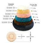 40-90cm 6 Sizes Round Pet Bed for Large Dog Bed Super Soft Cat Bed Plush Dog House for Medium Dog House Winter Warm Sleeping Aeivalo