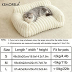 KEMORELA 1PC Striped Cat Sofa Bed Soft Polyester Pet Bed Breathable for All Seasons Suitable for Small to Medium Catsor Sleeping Aeivalo