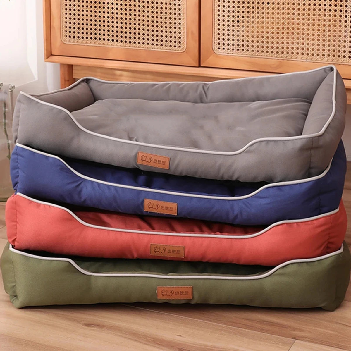 Four Season Square Dog Bed for Large Dog Mattress Bite-resistant Cat Bed Soft Thickened Dog Bed Waterproof Sofa Pet House Aeivalo