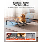 Elevated Dog Bed for Large Dog Portable Raised Dog Cot w/ Metal Frame XL Aeivalo