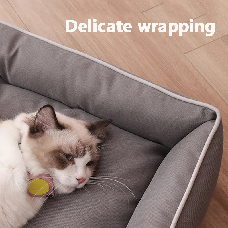 Four Season Square Dog Bed for Large Dog Mattress Bite-resistant Cat Bed Soft Thickened Dog Bed Waterproof Sofa Pet House Aeivalo