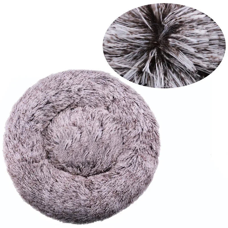 40-90cm 6 Sizes Round Pet Bed for Large Dog Bed Super Soft Cat Bed Plush Dog House for Medium Dog House Winter Warm Sleeping Aeivalo