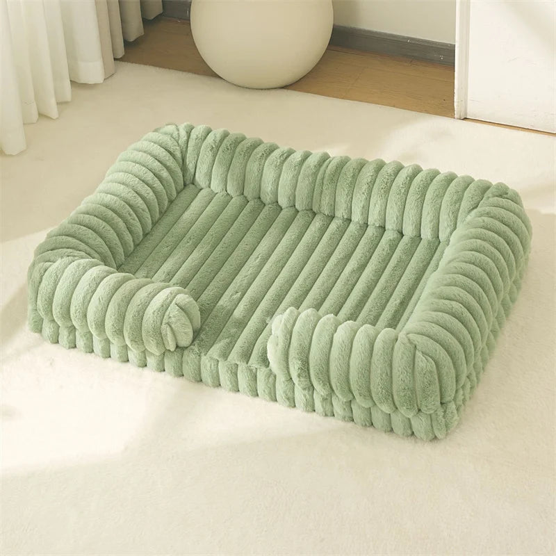 S M L XL XXL Calming Dog Bed Orthopedic Memory Foam Sofa Couch Waterproof Removable Cover Plush Mat for Small Medium Large Dogs Aeivalo