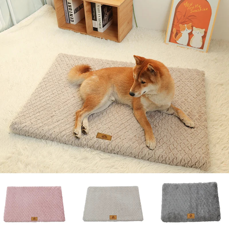 3D Foam Pet Bed With Removable Washable Faux Fur Cover Orthopedic Waterproof Dog Bed For Crate Anti-Slip Bottom Dog Bed Aeivalo