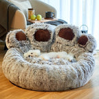 Dog Bed Cat Pet Sofa Cute Bear Paw Shape Comfortable Cozy Pet Sleeping Beds For Small Medium Large Soft Fluffy Cushion Dog Bed Aeivalo