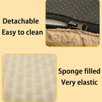3D Foam Pet Bed With Removable Washable Faux Fur Cover Orthopedic Waterproof Dog Bed For Crate Anti-Slip Bottom Dog Bed Aeivalo