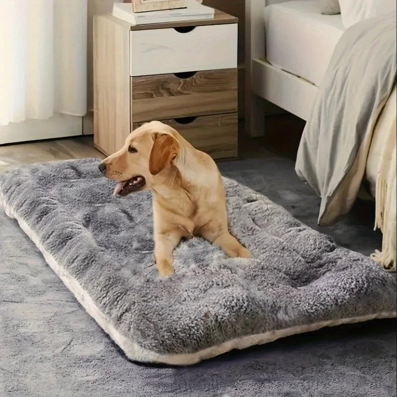 Large Plush Dog Bed Sofa Thickened Super Soft Polyester Pet Mat Dog Crate Mat Bed For Small Medium Large Dog Bed Aeivalo