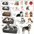 S M L XL XXL Calming Dog Bed Orthopedic Memory Foam Sofa Couch Waterproof Removable Cover Plush Mat for Small Medium Large Dogs Aeivalo