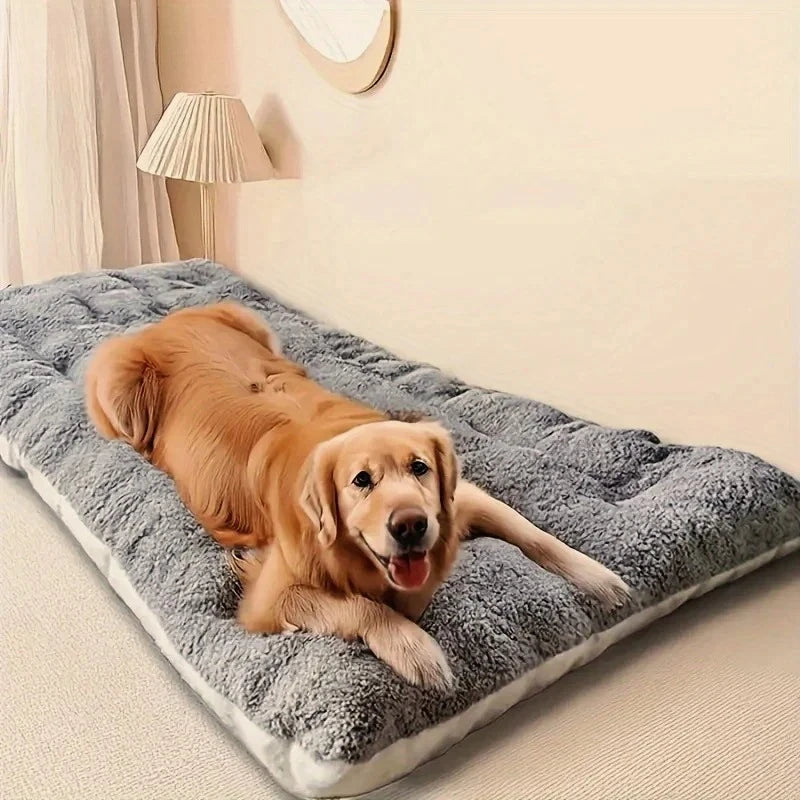 Large Plush Dog Bed Sofa Thickened Super Soft Polyester Pet Mat Dog Crate Mat Bed For Small Medium Large Dog Bed Aeivalo
