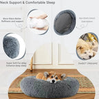 40-90cm 6 Sizes Round Pet Bed for Large Dog Bed Super Soft Cat Bed Plush Dog House for Medium Dog House Winter Warm Sleeping Aeivalo