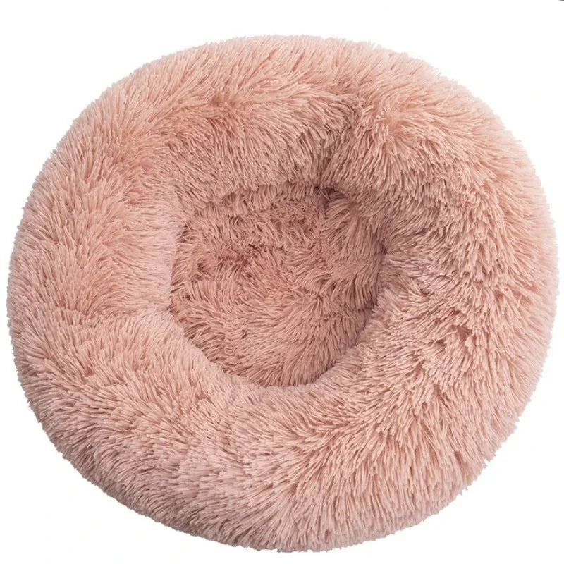 40-90cm 6 Sizes Round Pet Bed for Large Dog Bed Super Soft Cat Bed Plush Dog House for Medium Dog House Winter Warm Sleeping Aeivalo