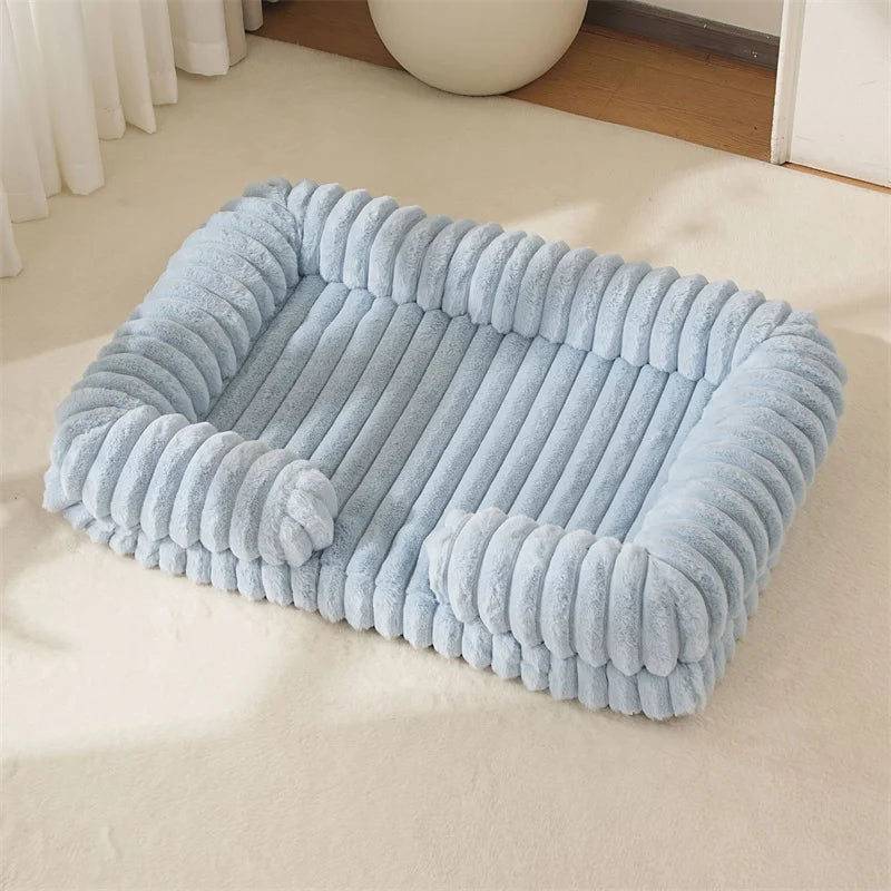S M L XL XXL Calming Dog Bed Orthopedic Memory Foam Sofa Couch Waterproof Removable Cover Plush Mat for Small Medium Large Dogs Aeivalo
