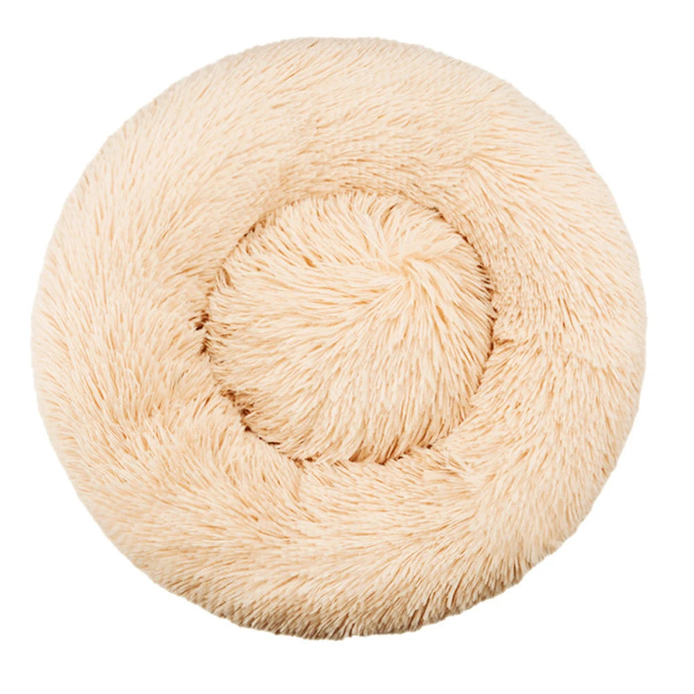 40-90cm 6 Sizes Round Pet Bed for Large Dog Bed Super Soft Cat Bed Plush Dog House for Medium Dog House Winter Warm Sleeping Aeivalo