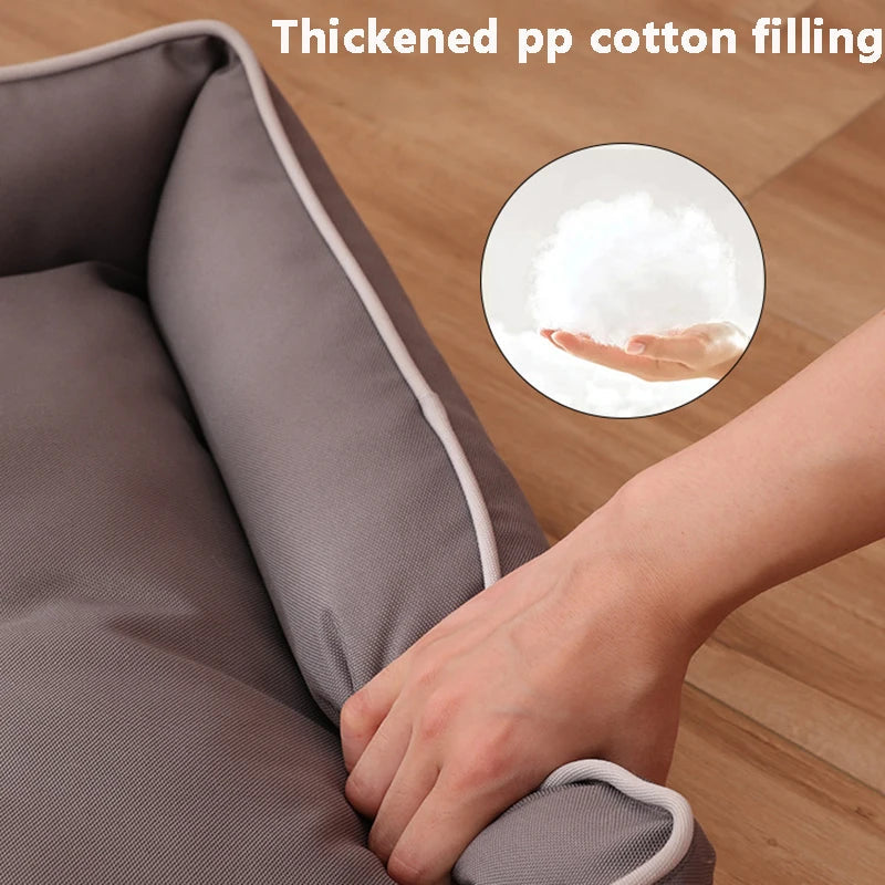 Four Season Square Dog Bed for Large Dog Mattress Bite-resistant Cat Bed Soft Thickened Dog Bed Waterproof Sofa Pet House Aeivalo
