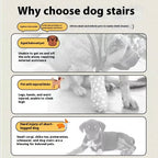 Ladder Dogs Pets Bone Shape Puppy Stairs Beside The Sofa Bed Ramp for Dogs Protecting Pet Joint Safety Stairs for Elderly Dogs Aeivalo