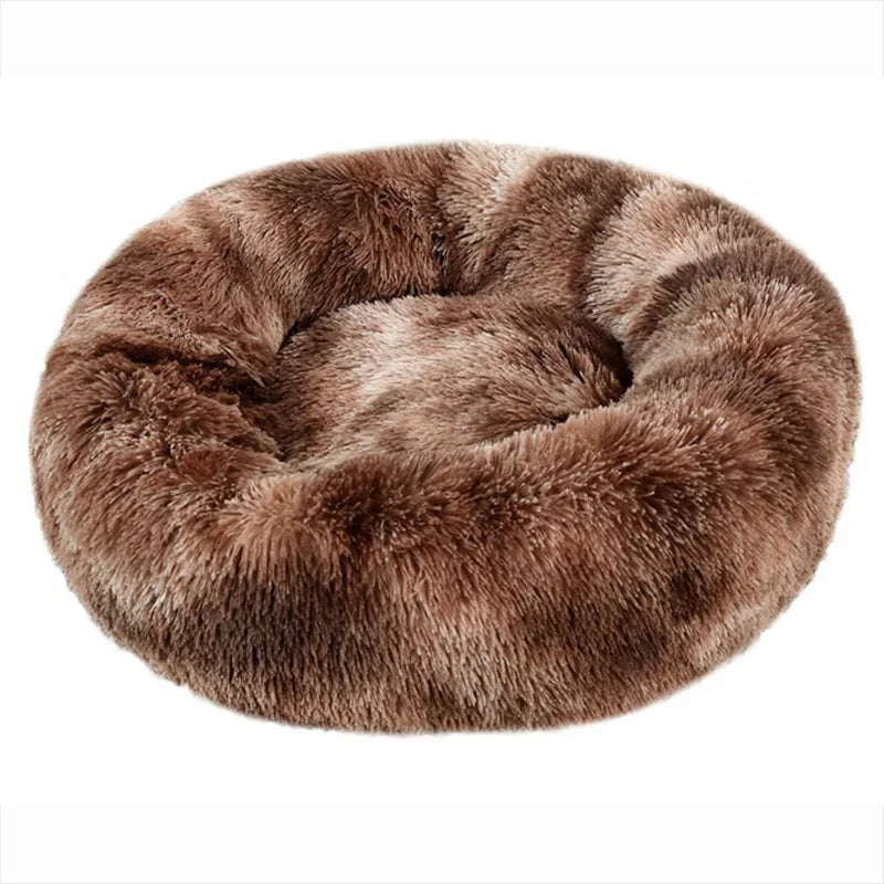 40-90cm 6 Sizes Round Pet Bed for Large Dog Bed Super Soft Cat Bed Plush Dog House for Medium Dog House Winter Warm Sleeping Aeivalo