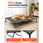 Elevated Dog Bed for Large Dog Portable Raised Dog Cot w/ Metal Frame XL Aeivalo