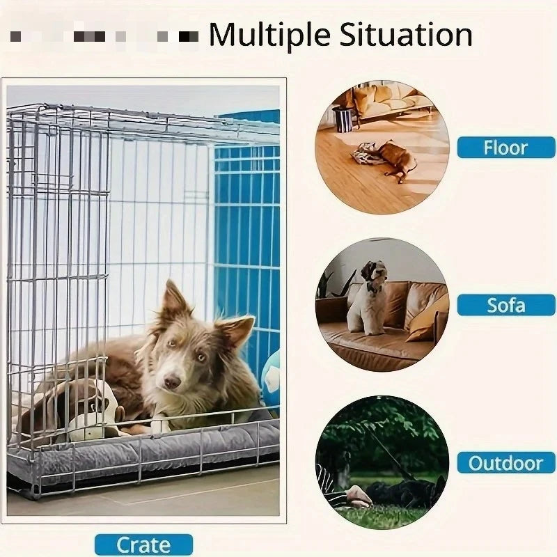 Large Plush Dog Bed Sofa Thickened Super Soft Polyester Pet Mat Dog Crate Mat Bed For Small Medium Large Dog Bed Aeivalo