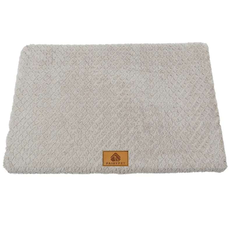 3D Foam Pet Bed With Removable Washable Faux Fur Cover Orthopedic Waterproof Dog Bed For Crate Anti-Slip Bottom Dog Bed Aeivalo