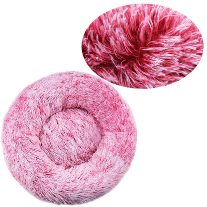 40-90cm 6 Sizes Round Pet Bed for Large Dog Bed Super Soft Cat Bed Plush Dog House for Medium Dog House Winter Warm Sleeping Aeivalo