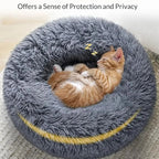 40-90cm 6 Sizes Round Pet Bed for Large Dog Bed Super Soft Cat Bed Plush Dog House for Medium Dog House Winter Warm Sleeping Aeivalo