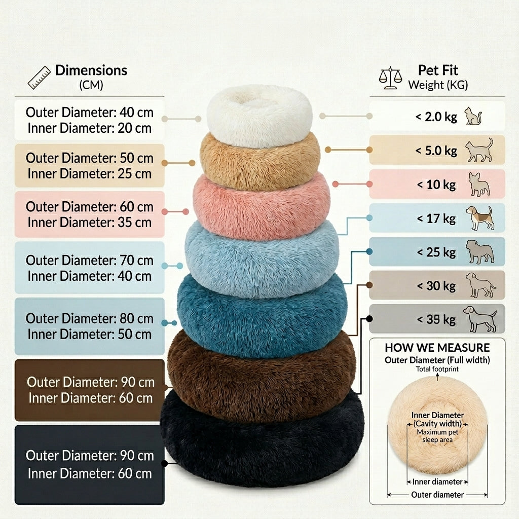The CloudNest Calming Donut Bed Aeivalo