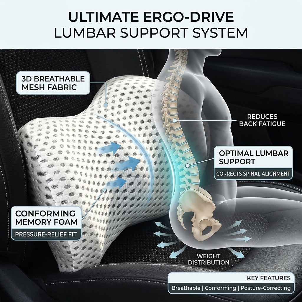 LumbaRest™ OrthopedicLumbar Support Cushion