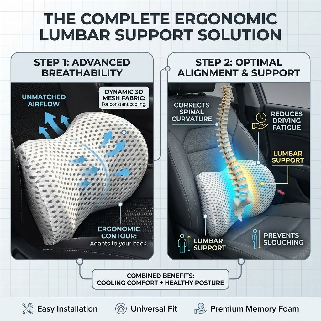 LumbaRest™ OrthopedicLumbar Support Cushion